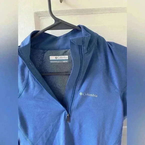 columbia‎ sportswear company baby blue periwinkle lightweight pullover hoodie xs - Picture 4 of 8